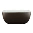 Elite Global Solutions 45 oz Rectangular Melamine Serving Bowl, White/Chocolate (B266069-WS/CH) thumbnail 3