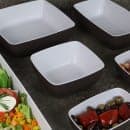 Elite Global Solutions 45 oz Rectangular Melamine Serving Bowl, White/Chocolate (B266069-WS/CH) thumbnail 7