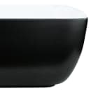Elite Global Solutions 31 oz Square Melamine Serving Bowl, Black/White (B267065-BW) thumbnail 5