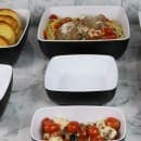 Elite Global Solutions 31 oz Square Melamine Serving Bowl, Black/White (B267065-BW) thumbnail 7