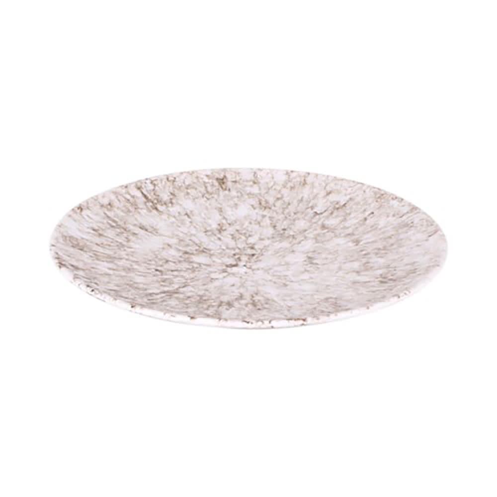 Elite Global Solutions 13" Round Melamine Plate, Brown Marble (B380130-BRM)