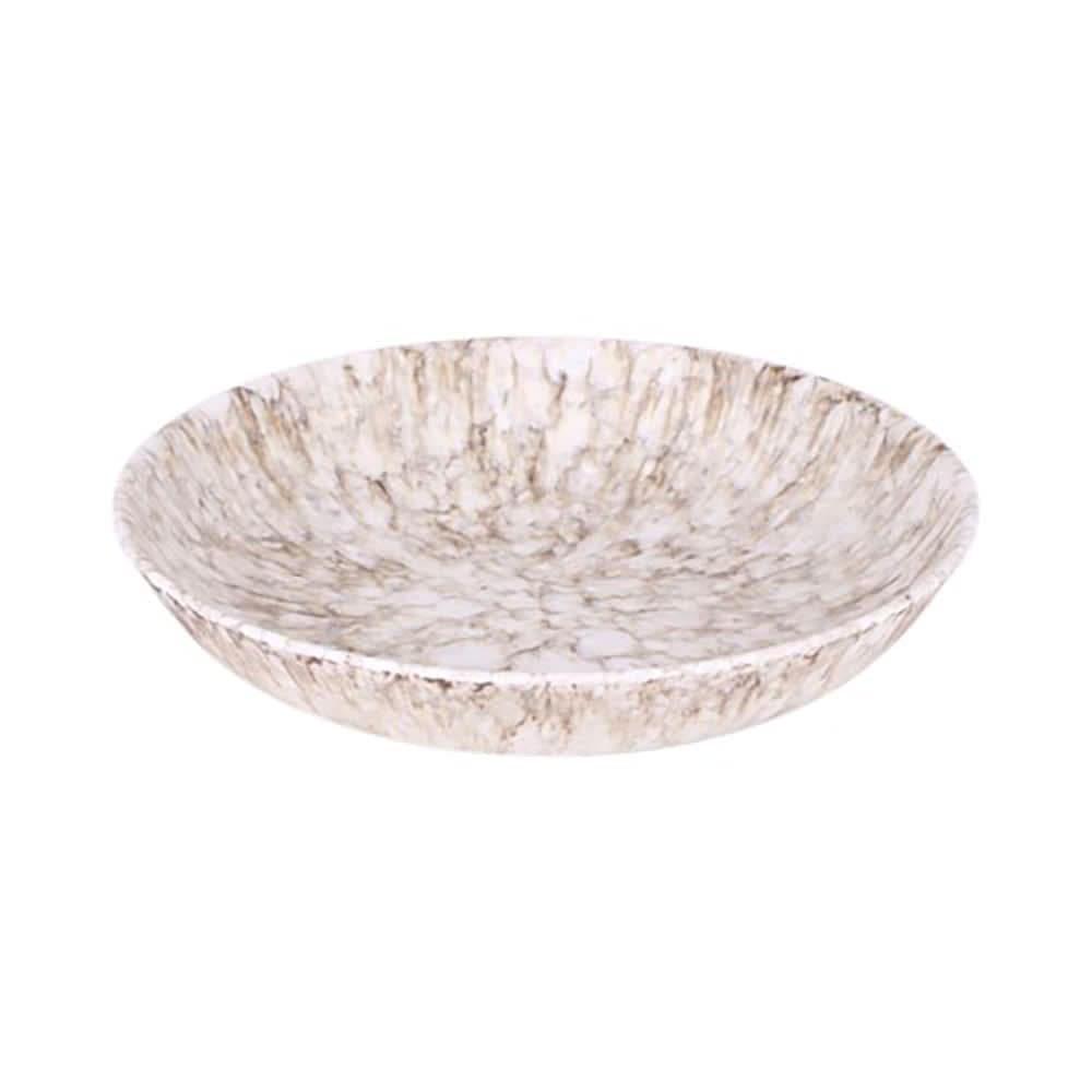 Elite Global Solutions 36 oz Round Melamine Bowl, Brown Marble (B381885-BRM)
