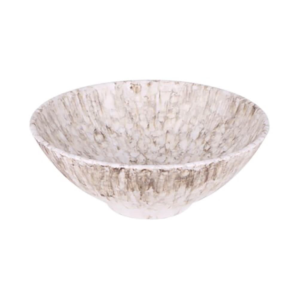 Elite Global Solutions 67 oz Round Melamine Bowl, Brown Marble (B382950-BRM)