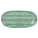 Elite Global Solutions Oval Plastic Dinner Plate - 11" x 5 1/4", Stardust Green (B396110-SDG) thumbnail 2