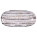 Elite Global Solutions Oval Plastic Dinner Plate - 11" x 5 1/4", Stardust White (B396110-SDW) thumbnail 2