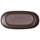 Elite Global Solutions Oval Plastic Dinner Plate - 11" x 5 1/4", Stardust White (B396110-SDW) thumbnail 4