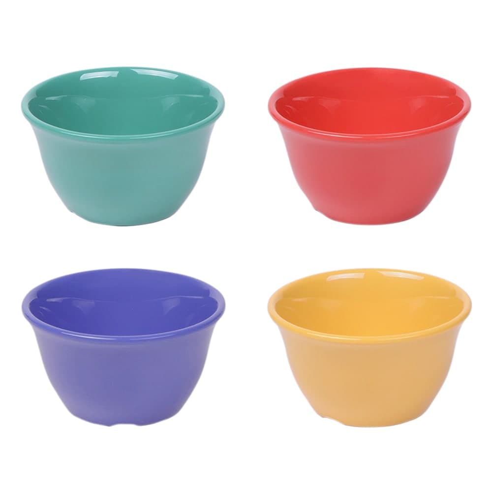 Elite Global Solutions 7 oz Round Melamine Bouillon Cup, Assorted Colors (B4218-MIX)