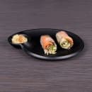 Elite Global Solutions 9 1/2" x 8" Oval Chip & Dip Plate - Melamine, Black (B429095-B) thumbnail 6