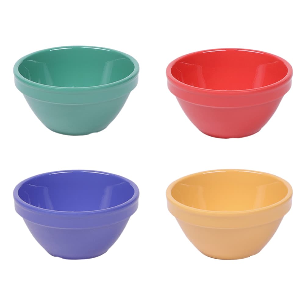 Elite Global Solutions 8 oz Round Melamine Bouillon Cup, Assorted Colors (B4375-MIX)