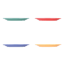 Elite Global Solutions 7 1/4" Round Rio Platter - Melamine, Assorted Colors (B714PL-MIX) thumbnail 3