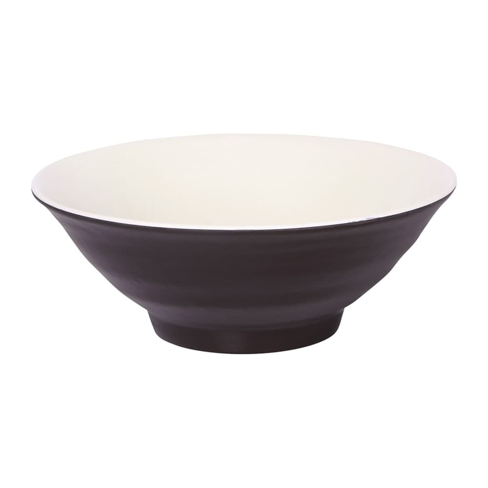 Elite Global Solutions 40 oz Round Melamine Serving Bowl, Antique White/Chocolate (D1008RR-AW/CH)