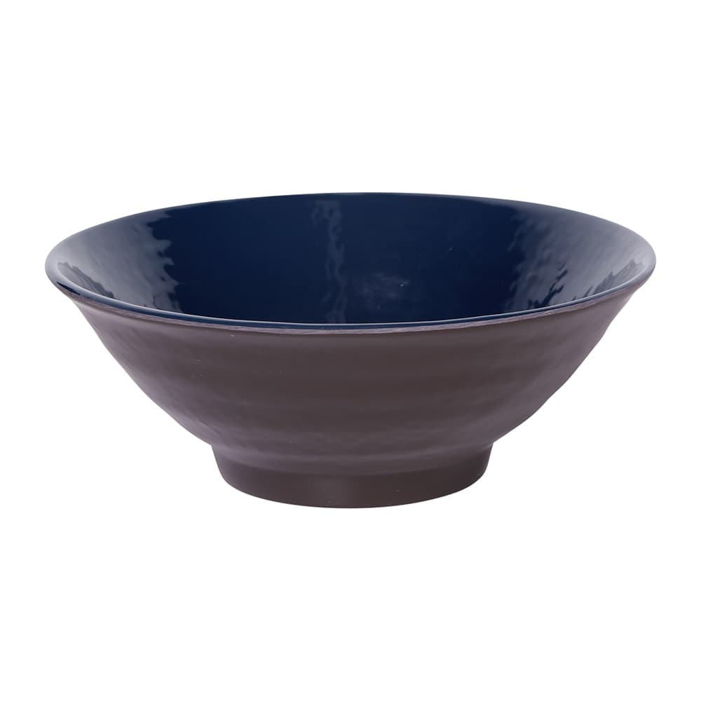 Elite Global Solutions 40 oz Round Melamine Serving Bowl, Lapis/Chocolate (D1008RR-LAP/CH)