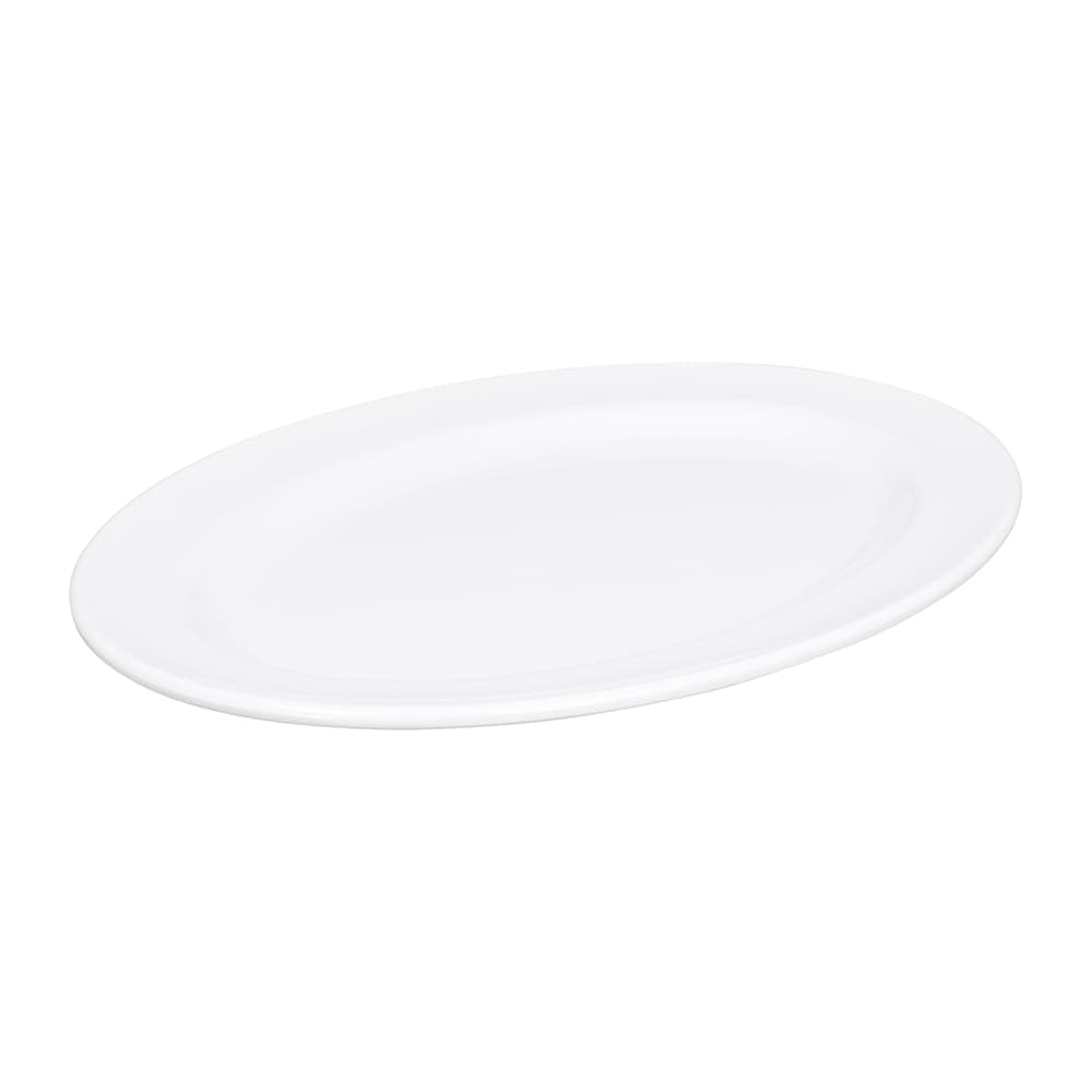 Elite Global Solutions 14 1/2" x 10 1/2" Oval Merced Platter - Melamine, White (D1014OV-W)