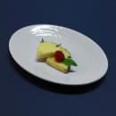 Elite Global Solutions 10 1/4" x 7 3/4" Oval Pebble Creek Platter - Melamine, White (D107RR-W) thumbnail 6