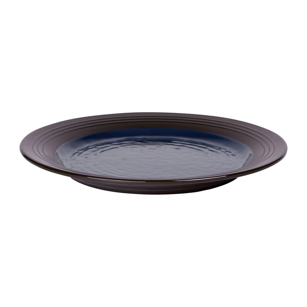 Elite Global Solutions 11" Round Melamine Dinner Plate, Lapis/Chocolate (D1098GM-LAP/CH)