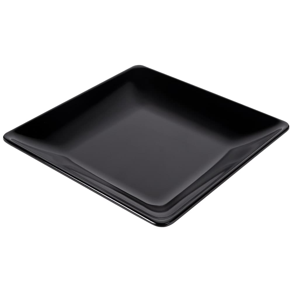 Elite Global Solutions 11" Square Melamine Dinner Plate, Black (D1111SQ-B)
