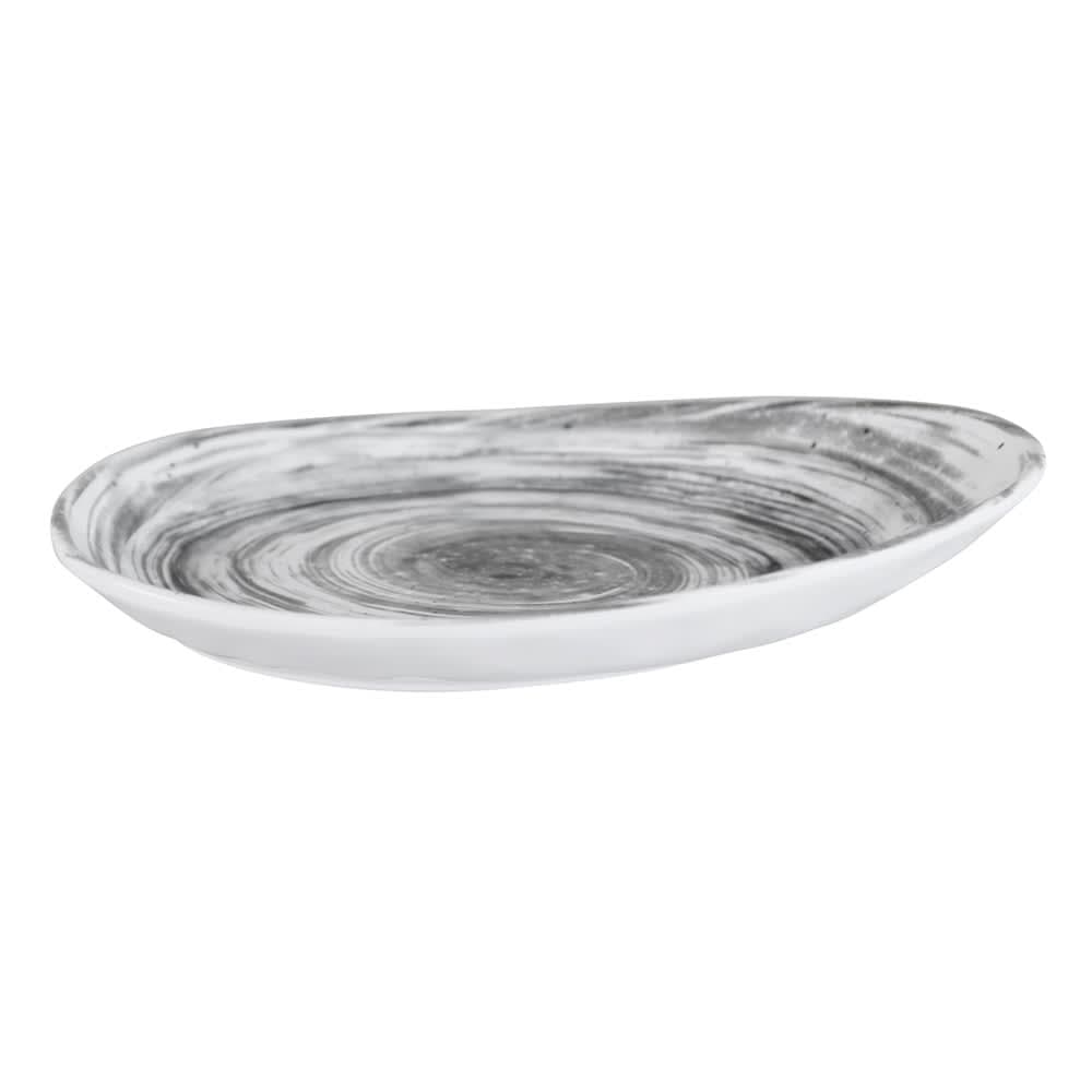 Elite Global Solutions 11 1/4" x 7 1/2" Oval Melamine Dinner Plate - Black (D1172OV-BD)