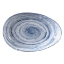Elite Global Solutions 11 1/4" x 7 1/2" Oval Melamine Dinner Plate - Navy (D1172OV-ND) thumbnail 2