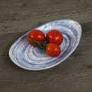 Elite Global Solutions 11 1/4" x 7 1/2" Oval Melamine Dinner Plate - Navy (D1172OV-ND) thumbnail 7