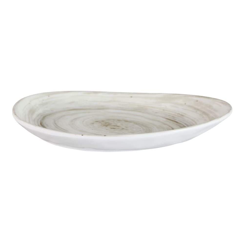 Elite Global Solutions 11 1/4" x 7 1/2" Oval Melamine Dinner Plate - Taupe (D1172OV-TD)