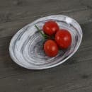 Elite Global Solutions 11" x 8 3/8" Oval Melamine Dinner Plate - Black (D1181OV-BD) thumbnail 7