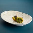 Elite Global Solutions 11" x 8 3/8" Oval Melamine Dinner Plate - Chocolate Chip (D1181OV-CC) thumbnail 6