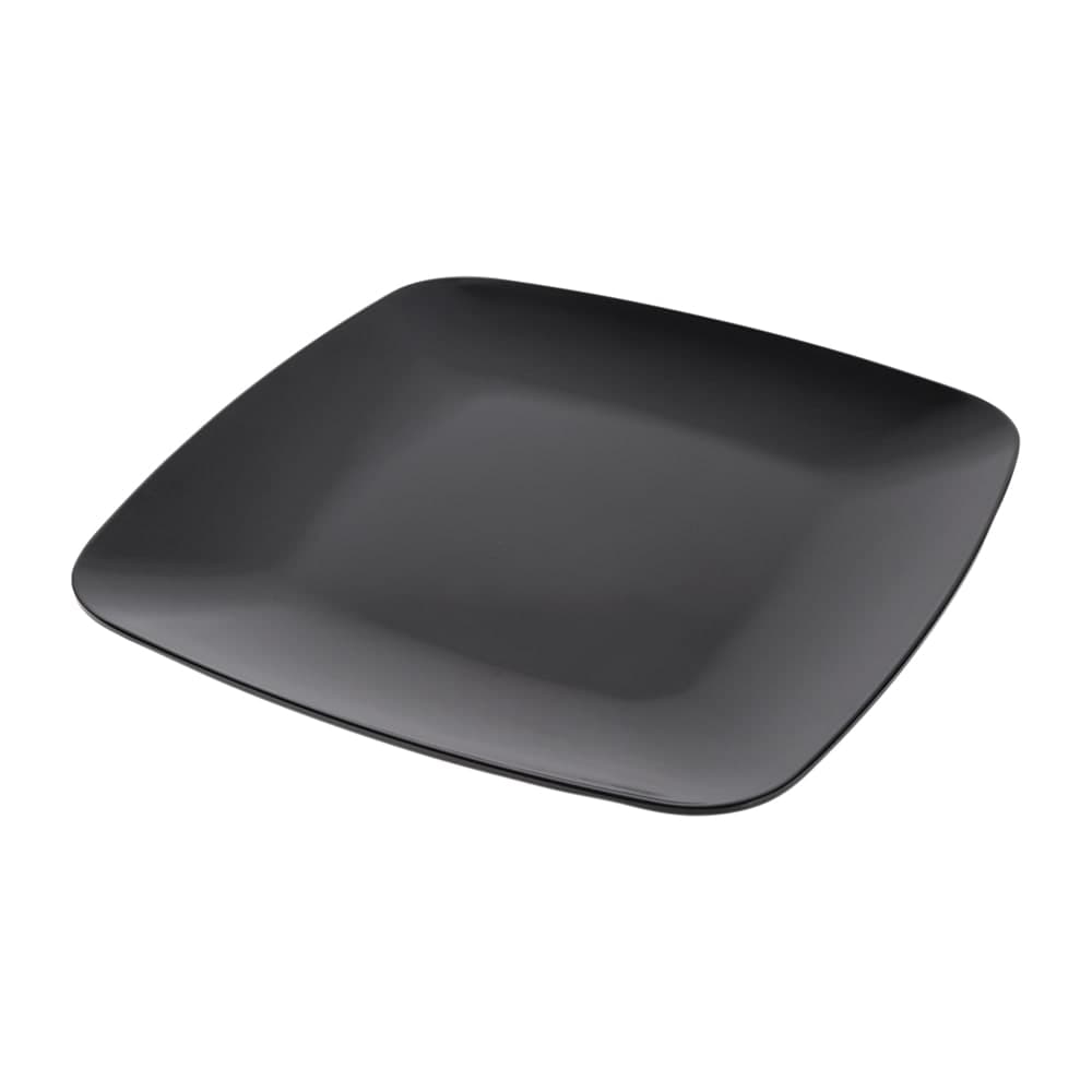 Elite Global Solutions 11 3/8" Square Melamine Dinner Plate, Black (D11SQR-B)