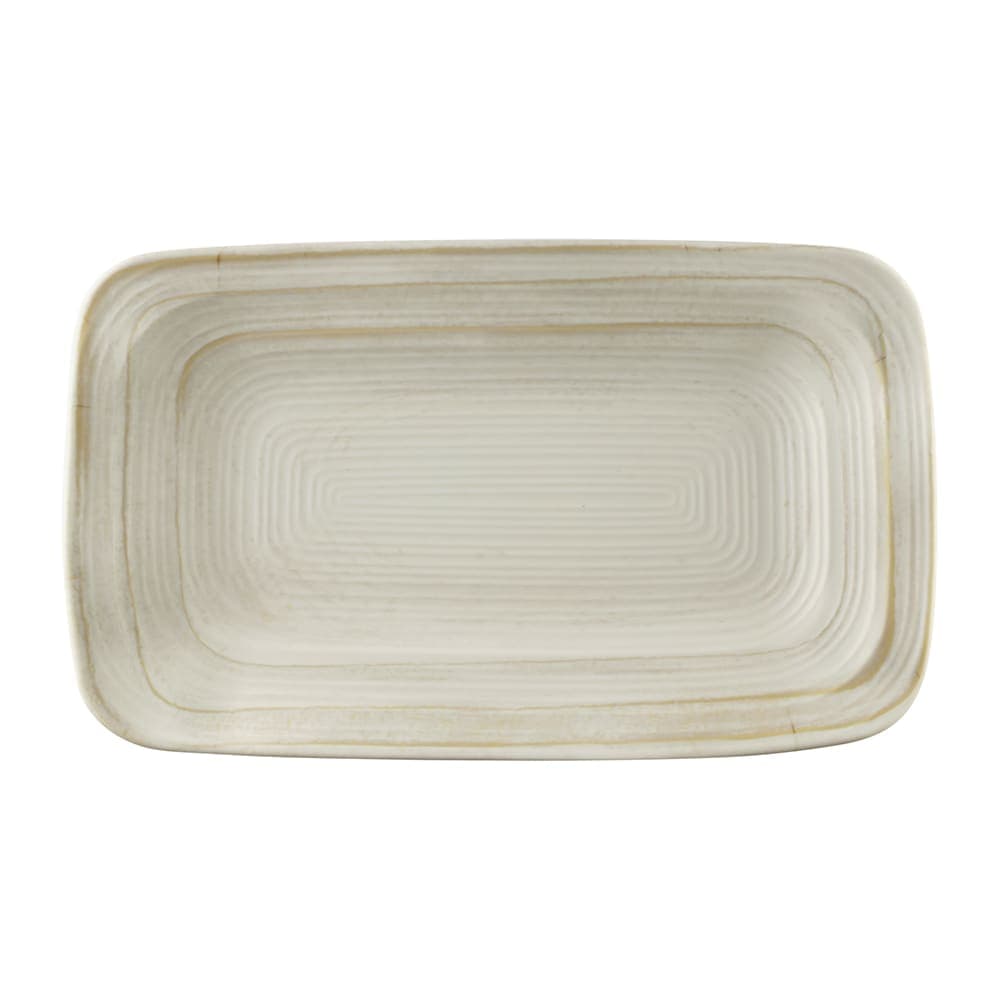Elite Global Solutions Rectangular Melamine Dinner Plate - 12" x 7", Off White Stone (D127PLST-OWD)