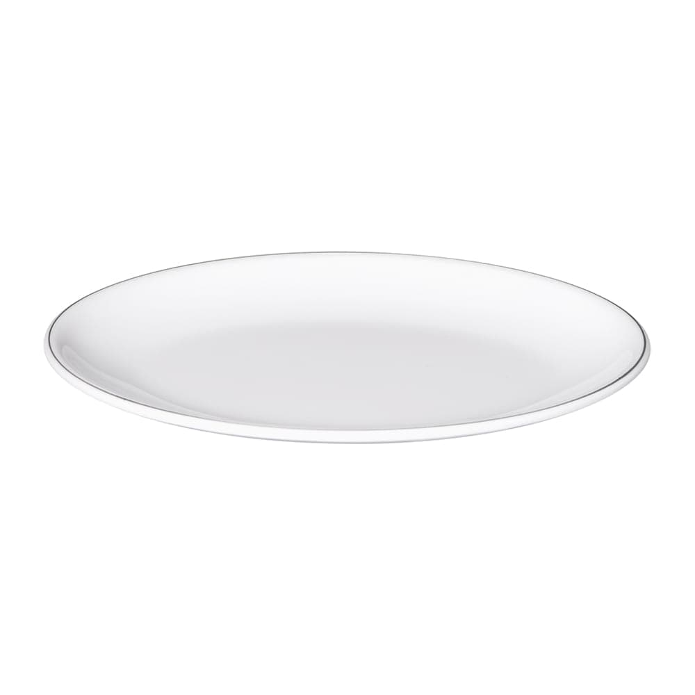 Elite Global Solutions 9" x 6 1/4" Oval Melamine Salad Plate - White (D2209L-W)