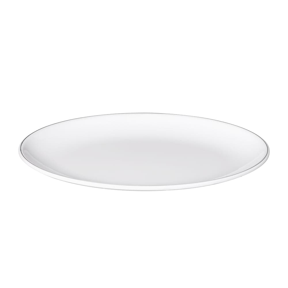Elite Global Solutions 11" x 7 7/8" Oval Melamine Dinner Plate - White (D2211L-W)