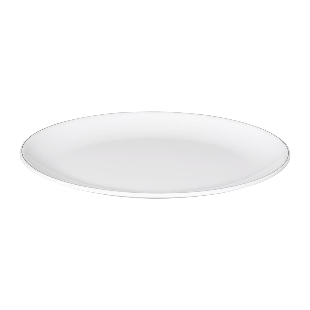 Elite Global Solutions 13" x 10 1/8" Oval Melamine Dinner Plate - White (D2213L-W)