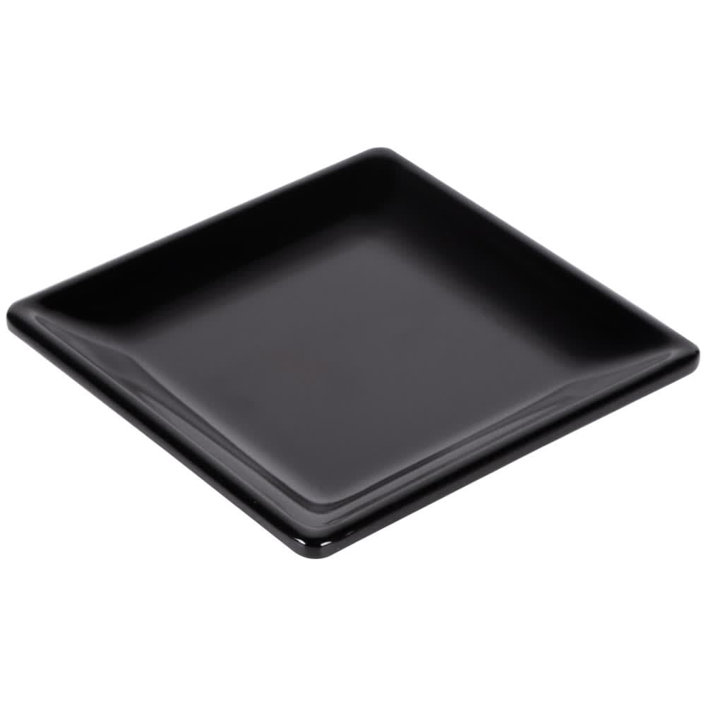 Elite Global Solutions 5" Square Melamine Plate, Black (D55SQ-B)