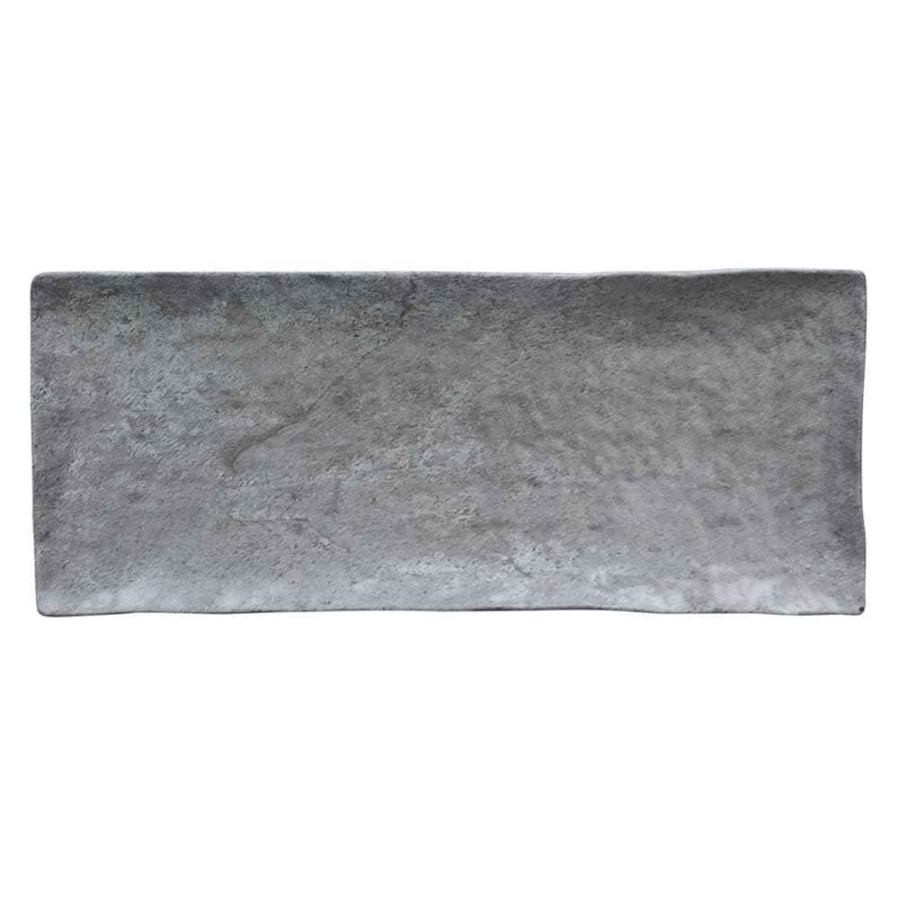 Elite Global Solutions Rectangular Melamine Dinner Plate - 15 3/8" x 6 1/2", Coal (D61215RC-CO)