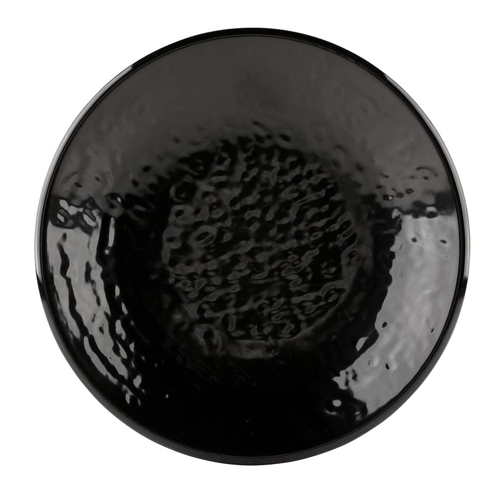Elite Global Solutions 6 3/8" Round Melamine Dessert Plate, Black (D638RR-B)
