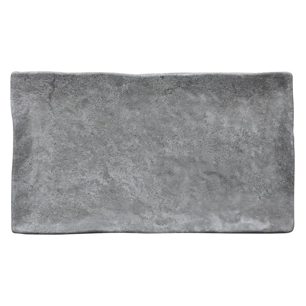 Elite Global Solutions Rectangular Melamine Dinner Plate - 12" x 7", Coal (D71238RC-CO)