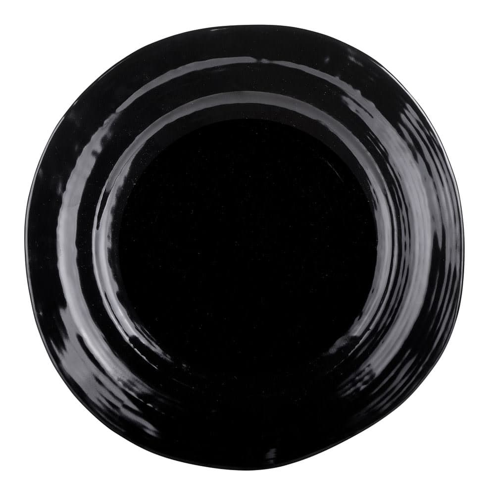 Elite Global Solutions 7 1/2" Round Melamine Salad Plate, Black (D750-B)