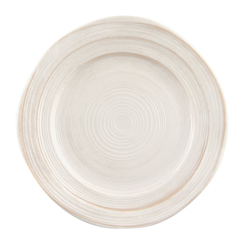 Elite Global Solutions 7 1/2" Round Melamine Salad Plate, Off White Stone (D750ST-OWD)