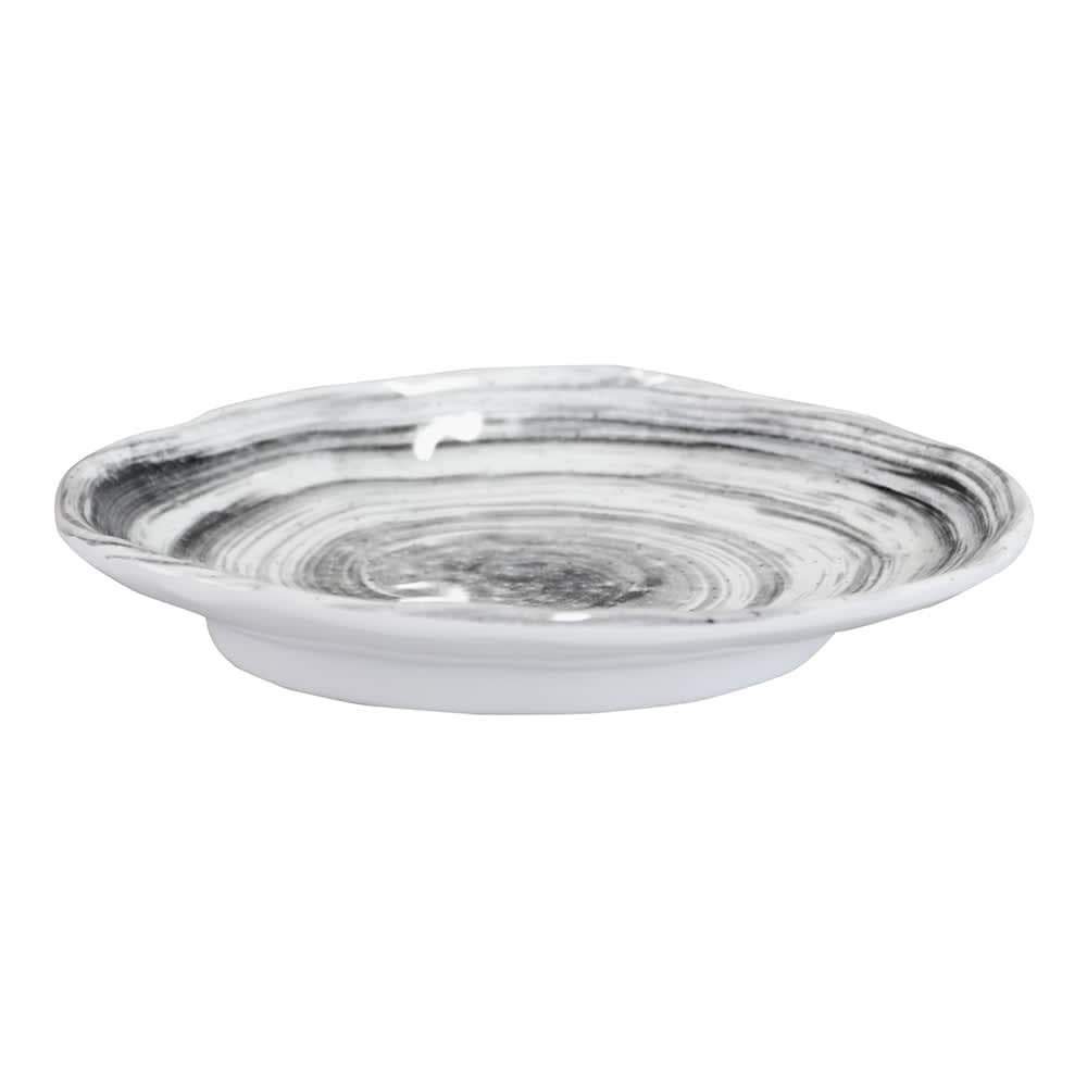 Elite Global Solutions 7 3/4" x 5 5/8" Oval Melamine Salad Plate - Black (D751OV-BD)