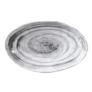 Elite Global Solutions 7 3/4" x 5 5/8" Oval Melamine Salad Plate - Black (D751OV-BD) thumbnail 2