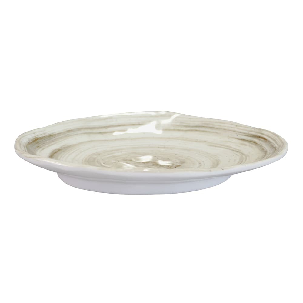 Elite Global Solutions 7 3/4" x 5 5/8" Oval Melamine Salad Plate - Taupe (D751OV-TD)