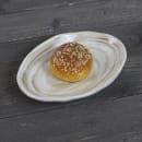 Elite Global Solutions 7 3/4" x 5 5/8" Oval Melamine Salad Plate - Taupe (D751OV-TD) thumbnail 7