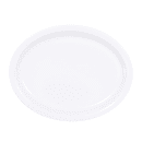 Elite Global Solutions 9 5/8" x 7 1/2" Oval Melamine Dinner Plate - White (D75OV-W) thumbnail 2
