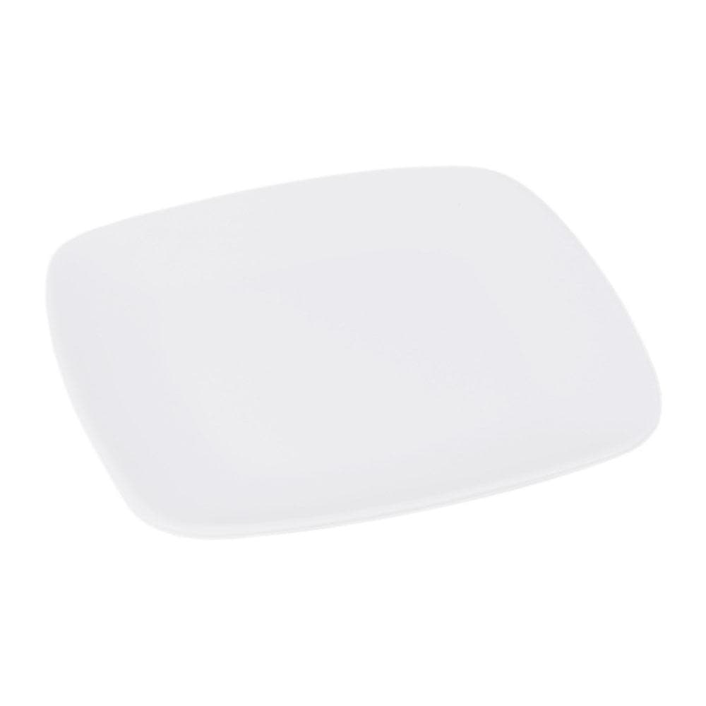 Elite Global Solutions 6 5/8" Square Melamine Dessert Plate, White (D7SQR-W)