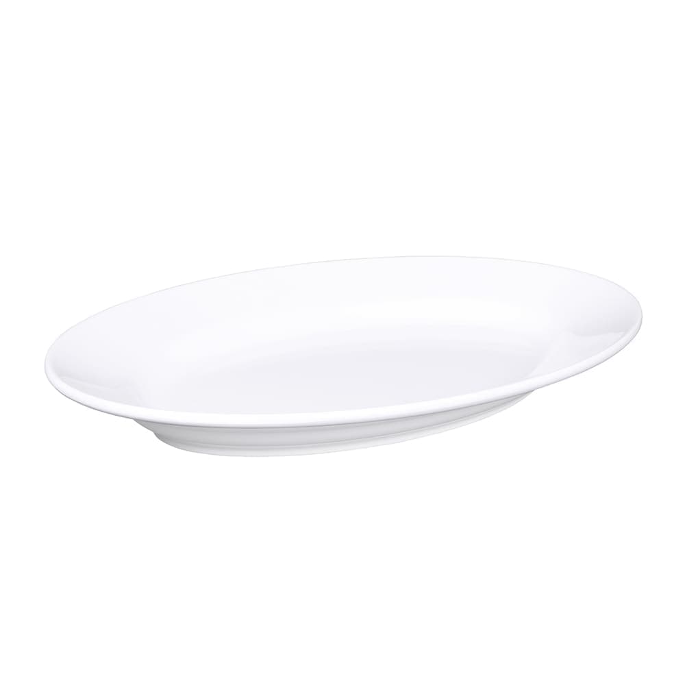 Elite Global Solutions 10 3/4" x 7 3/4" Oval Melamine Dinner Plate - White (D811OV-W)