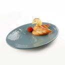 Elite Global Solutions 12 3/4" x 8 3/4" Oval Pebble Creek Platter - Melamine, Abyss (D812RR-ABY) thumbnail 6