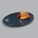 Elite Global Solutions 12 3/4" x 8 3/4" Oval Pebble Creek Platter - Melamine, Lapis (D812RR-LAP) thumbnail 6