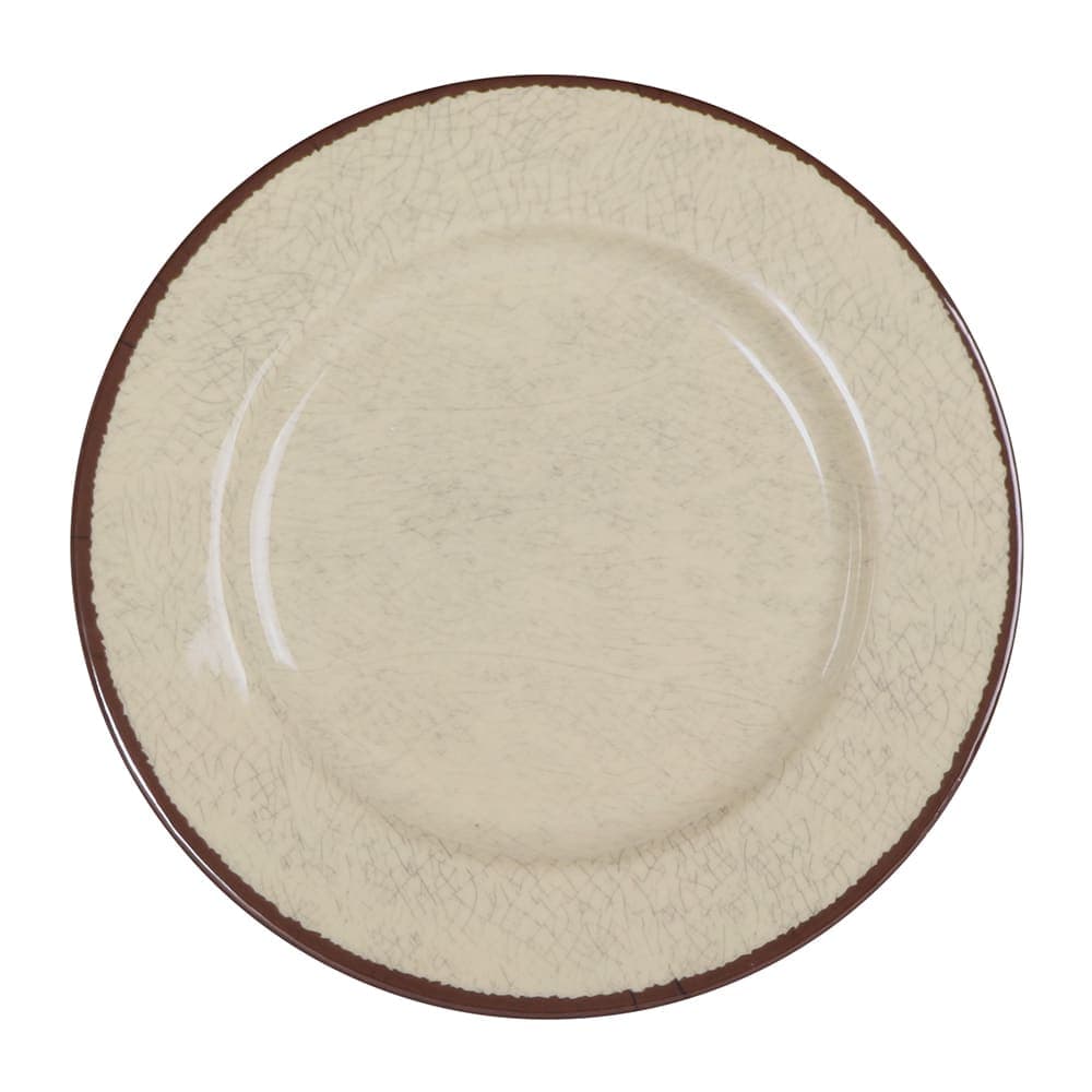 Elite Global Solutions 8 1/2" Round Melamine Salad Plate, Vanilla (D850M-V)