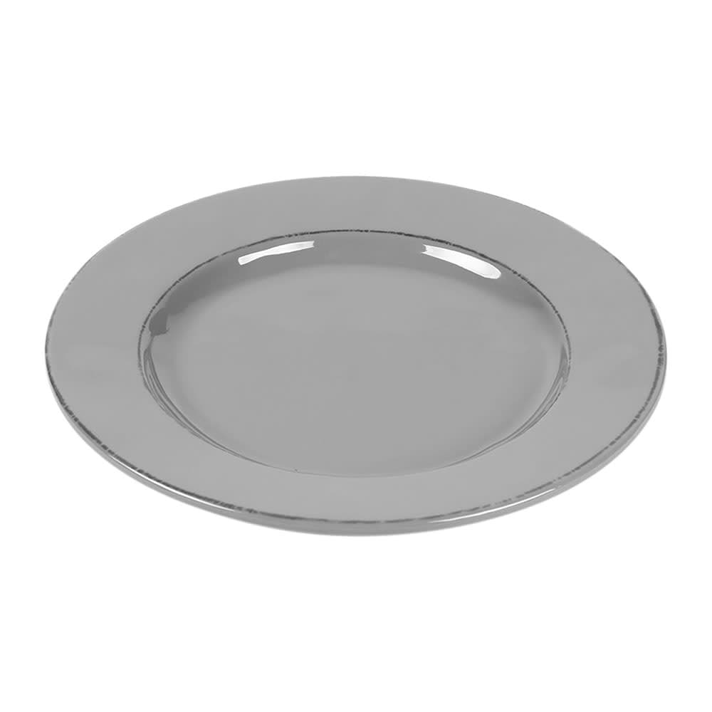Elite Global Solutions 8 1/2" Round Melamine Salad Plate, Gray (D850T-G)