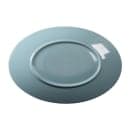 Elite Global Solutions 12 1/2" x 8 1/2" Oval Melamine Salad Plate - Cameo Blue (D8512OVM-CB) thumbnail 4
