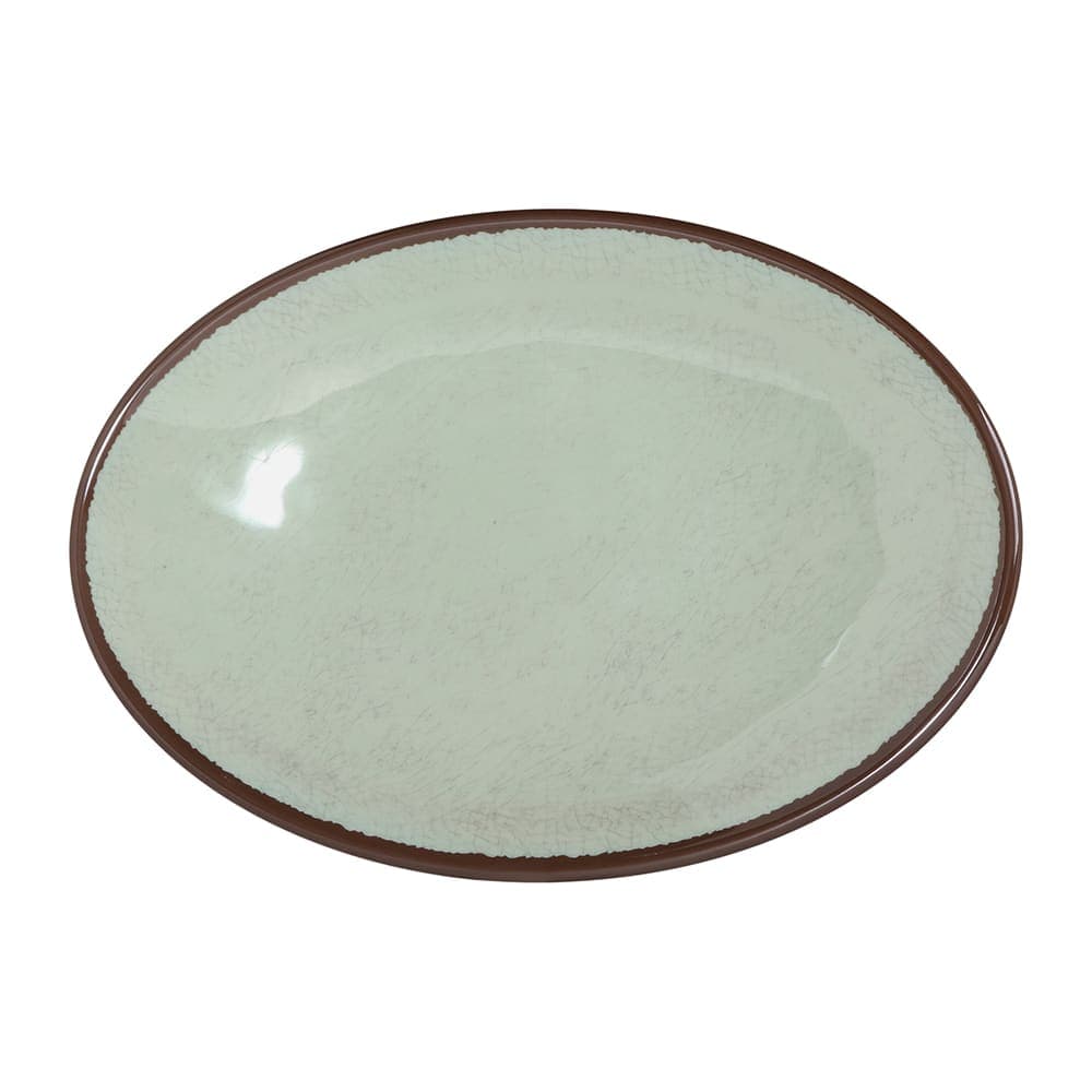 Elite Global Solutions 12 1/2" x 8 1/2" Oval Melamine Salad Plate - Hemlock (D8512OVM-H)